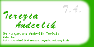 terezia anderlik business card